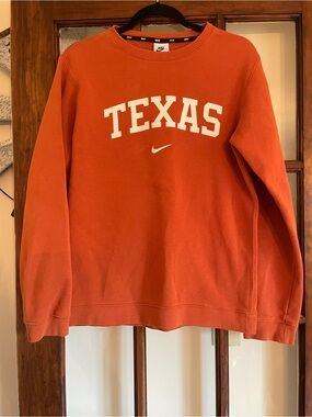 Nike Texas Sweatshirt in Burnt Orange with White Logo